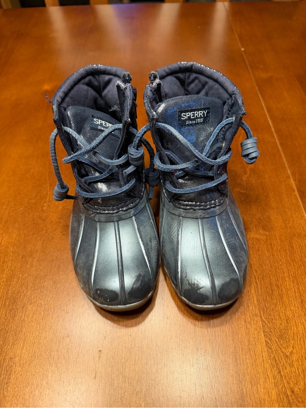 Sperry Kids Navy and Black Duck Rain Boots